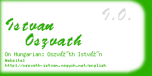 istvan oszvath business card